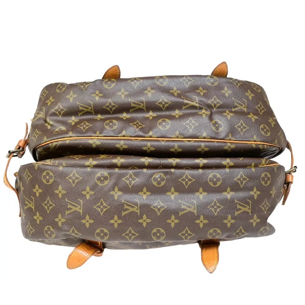 LOUIS VUITTON Logo Saumur 43 Shoulder Bag Monogram Leather Brown M42252 87YE479 - Picture 6 of 14